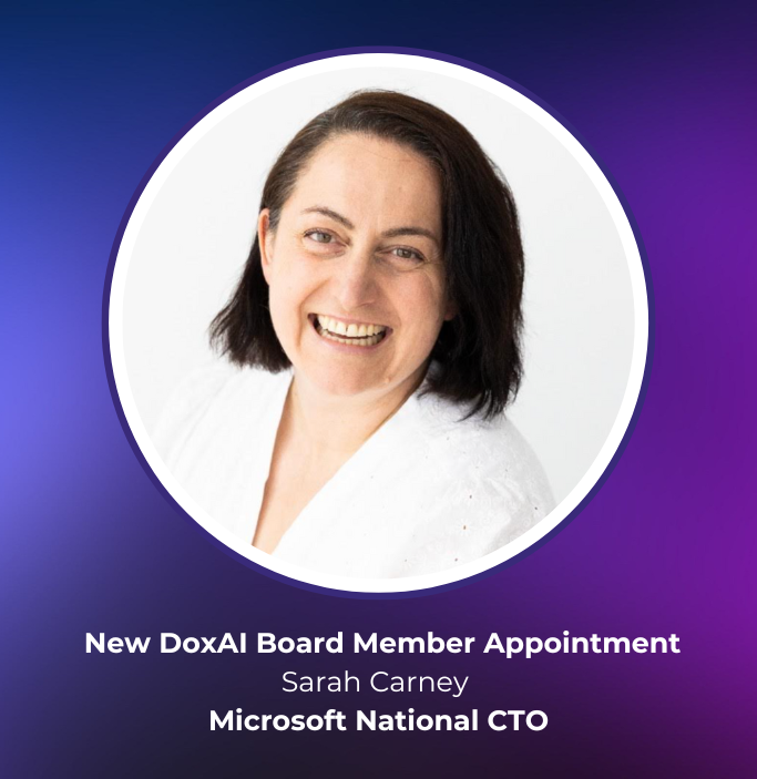 DoxAI Appoints Microsoft ANZ CTO Sarah Carney to its Board of Directors